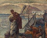 Ion Theodorescu Sion Ovidiu in exil oil painting artist